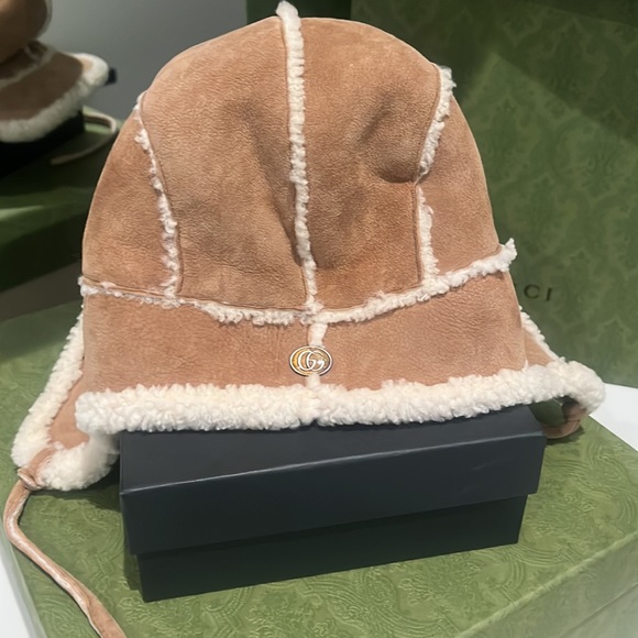 Gucci β€οΈπ Shearling EMILE MUSKET Hat S Small - Picture 6 of 8